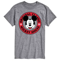 ディズニー メンズ トップス Tシャツ Disneys Mickey Mouse Mens Original Classic Tee Gray グレー