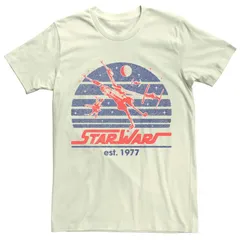 アニメキャラクター メンズ トップス Tシャツ グラフィック Licensed Character Menstar Wars Retro Wingraphic Tee Natural