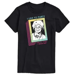 アニメキャラクター メンズ トップス Tシャツ Licensed Character Mens Golden Girls Party Nap Tee Black ブラック