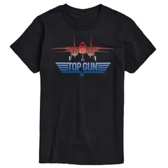 アニメキャラクター メンズ トップス Tシャツ トール ロゴ Licensed Character Big Tall Top Gun Jet Logo Tee Black ブラック
