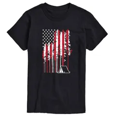 アニメキャラクター メンズ トップス Tシャツ Licensed Character Mens Campines American Flag Tee Black ブラック
