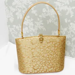 和装バッグ 礼装用バッグ ゴールド 唐花調 ハンドバッグ 着物バッグ 煌びやか 上品 結婚式 パーティー
