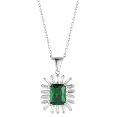 Sunkissed Sterling レディース アクセサリー ネックレス・チョーカー・ペンダントトップ レース Sunkissed Sterling Cubic Zirconia Daisy Necklace Silver Tone シルバー