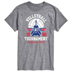 アニメキャラクター メンズ トップス Tシャツ Licensed Character Mens Top Gun Volleyball Tournamentee Gray グレーのサムネイル
