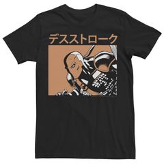 애니메이션 캐릭터 맨즈 탑스 T셔츠 Licensed Character Mens DComics Justice League Kanji Deathstroke Tee Black 블랙