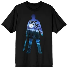 アニメキャラクター メンズ トップス Tシャツ Licensed Character Mens Friday the 13th Jason Voorhees Tee Black ブラック