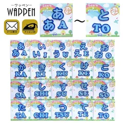 【新品送料込み】(青) ひらがな ワッペン 刺繍 フェルト アイロン接着 ブルー 名前 ネーム お名前ワッペン 名前シール 英語 アルファベット アイロンワッペン 手芸 入園 入学 わっぺん アップリケ