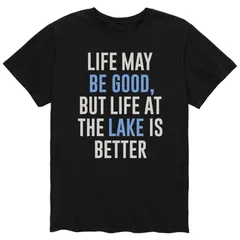 アニメキャラクター メンズ トップス Tシャツ Licensed Character Mens Life Better Lake Tee Black ブラック