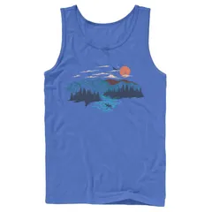 アニメキャラクター メンズ トップス Tシャツ Licensed Character Mens The Great Outdoors Color Sketch Tank Top Royal