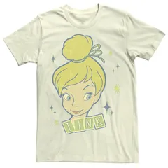 ディズニー メンズ トップス Tシャツ ヴィンテージ Disneys Peter Pan Tinkerbell Vintage Portrait Mens Tee Naturalのサムネイル