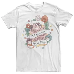 ディズニー メンズ トップス Tシャツ Disneys Alice In Wonderland Mens We Are All Mad Here Tattoo Tee White ホワイト