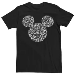 ディズニー メンズ トップス Tシャツ Disneys Mickey Friends Mickey Mens Icons Fill Tee Black ブラック