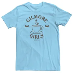 アニメキャラクター メンズ トップス Tシャツ ロゴ Licensed Character Mens Gilmore Girls Coffee Cup Logo Tee Light Blue ブルー