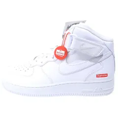 SUPREME (シュプリーム) ×NIKE AIR FORCE 1 MID SP ナイキ エアフォース1ミッドカットスニーカー ホワイト FZ8784-100
