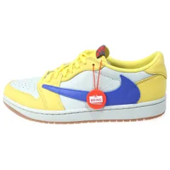 NIKE (ナイキ) ×TRAVIS SCOTT WMNS AIR JORDAN 1 RETRO LOW OG Canary トラヴィススコット ウィメンズ エアジョーダン1 ローカットスニーカー カナリー DZ4137-700