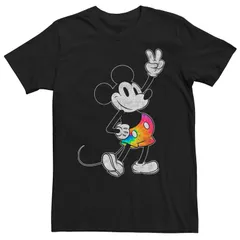 ディズニー メンズ トップス Tシャツ パンツ Disneys Mickey Friends Mickey Mens Tie Dye Pants Portraitee Black ブラック