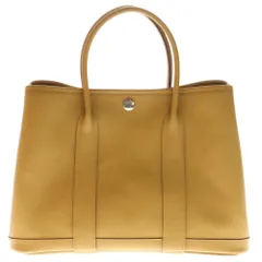 HERMES (エルメス) ガーデンパーティTPM セサミ エプソン レザー トートバッグ シルバー金具 ブラウン Z刻印のサムネイル