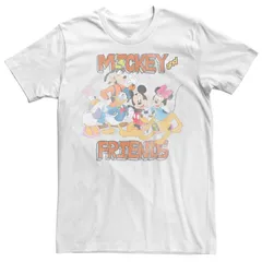 ディズニー メンズ トップス Tシャツ Disneys Mickey Friends Group Shot Cartoon Portrait Mens Tee White ホワイト