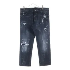 DSQUARED2 (ディースクエアード) Tidy Biker タイディバイカー ダメージ デニムパンツ ブラック S74LB0489