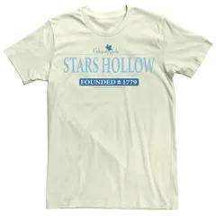 アニメキャラクター メンズ トップス Tシャツ Licensed Character Mens Gilmore Girlstars Hollow Founded 1779 Tee Natural