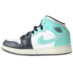 NIKE (ナイキ) AIR JORDAN 1 MID GS TROPICAL TWIST 554725‐132 エアジョーダン1 ミッドカットスニーカー ブラック/ブルー US6Y/24cm