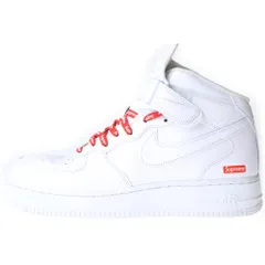 NIKE (ナイキ) ×SUPREME AIR FORCE 1 MID SP シュプリーム エアフォース1 ミッドカットスニーカー ホワイト US10/28cm FZ8784-100
