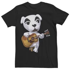 アニメキャラクター メンズ トップス Tシャツ Licensed Character Mens Nintendo Animal Crossing KK Slider Tee Black ブラック
