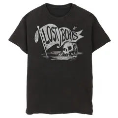 ディズニー メンズ トップス Tシャツ Disneys Peter Pan Mens The Lost Boyskull Clan Banner Tee Black ブラックのサムネイル
