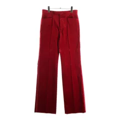 GUCCI (グッチ) ベロア ベルベット スラックス パンツ レッド 672239のサムネイル