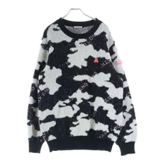 MARK&LONA (マークアンドロナ) Skywalker Crew Sweater アクリル ウール ニット セーター ブラック/ホワイト MLM-1D-AB05のサムネイル