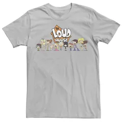 アニメキャラクター メンズ トップス Tシャツ Licensed Character Mens The Loud House Group Shotee Silver シルバー