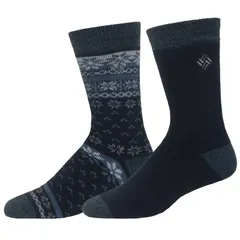 コロンビア メンズ アンダーウェア 靴下 Mens Columbia 2pk Thermal Crew Socks Blue Fairisle ブルーのサムネイル