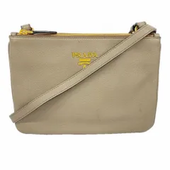 プラダ(Prada) プラダ ショルダーバッグ レザー グレージュ レディース