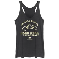 アニメキャラクター レディース トップス Tシャツ Licensed Character Juniors Mossy Oak Humble Roots Racerback Tank Top Black Heather ブラック
