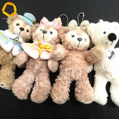 #ae くま キーホルダー 4個 セット ディズニーシー ダッフィー シェリーメイ シュタイフ まとめ クマ ぬいぐるみ  [975606] k01