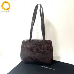 #axb ジョルジオアルマーニ Giorgio Armani ショルダーバッグ 茶 クロコ型押し 保存袋付き レディース [983232]のサムネイル