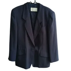 X03130 テーラードジャケット CORDIER コルディア レディース サイズ42 ウール100％ ネイビー 紺色 アウター オフィスカジュアル