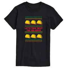 アニメキャラクター メンズ トップス Tシャツ グラフィック Licensed Character Mens Lets Taco Bouthe Holidays Graphic Tee Black ブラック