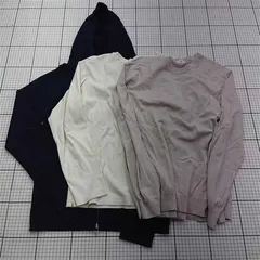 ◇ Θ グローバルワーク GLOBAL WORK パーカー＆長袖カットソー3点セット メンズS E  【1602190001981】