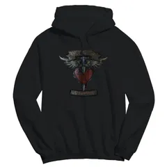 アニメキャラクター メンズ トップス Tシャツ パーカー グラフィック Licensed Character Mens Bon Jovi HD Banners Graphic Hoodie Black ブラック
