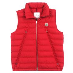 MONCLER モンクレール ダウンベスト 赤 男女 ジレ 軽量 ロゴワッペン