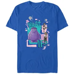 アニメキャラクター メンズ トップス Tシャツ グラフィック Licensed Character Mens Imaginary Friends What IF Group Graphic Tee Royal