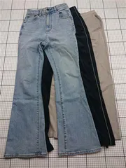 ◇ Θ ジーユー GU 221-344232 フレアジーンズ Sサイズ ライトブルー系 レディース E  【1602240008557】