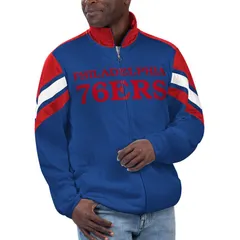 カール バンクス メンズ アウター ジャケット・ブルゾン Mens GIII Sports by Carl Banks Royal Philadelphia 76ers Game Ball FullZのサムネイル