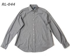 ［USED］Polo by Ralph Lauren ポロ バイ ラルフローレン 古着 ラルフローレン シャツ古着 グレンチェック・千鳥格子柄系REGENT- Classic Fit / リージェント ワイドカラーシャツLサイズrl-044