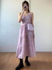 (新品) ルルソウル BUNNY フローラル ONE PIECE PURPLE