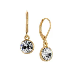 1928 レディース アクセサリー ピアス・イヤリング 1928 Gold Tone Round Faceted Crystaleverback Drop Earrings No Color ゴールド