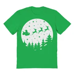 アニメキャラクター メンズ トップス Tシャツ グラフィック Licensed Character Mens Vector Christmas Moon Christmas Graphic Tee Irish Green グリーン