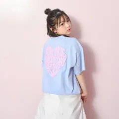 新品　ラブトキシック(Lovetoxic) ジュニア トップス(ラブトキシック) Tシャツ/カットソー(ラブトキシック)　140㎝　150㎝　160㎝　ブルー　サックス　半袖　【GOODPRICE】【LTXC/綿100%】発泡バックハートロゴ半袖T