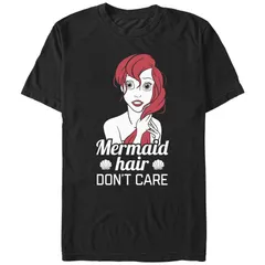 ディズニー レディース トップス Tシャツ グラフィック Disneys The Little Mermaid Hair Dont Care Juniors Boyfriend Graphic Tee Black ブラック